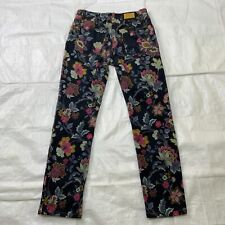 ETRO Womens Jeans Pants Floral Multicolor Size 26 Made in Italy picture