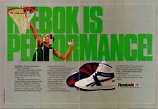 VINTAGE 1987 REEBOK BB5600 BASKETBALL SHOES HIGH TOPS 2 PAGE PRINT AD picture