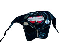 Halloween Leather Creepy Mask Gimp Smile Teeth S&M Goth Sex Horror Monster AC1 picture