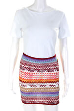 Missoni Womens Striped Stretch-Knit Mini Skirt Multicolor Size 42 picture