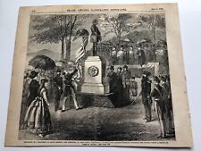 1868 Leslie’s Print General John Sedgwick Statue At West Point Academy NY #12419 picture