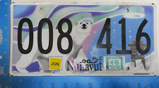 Nunavut License Plate 2016 Passenger Graphic Bear Tag 16 008416 8416 picture