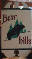 VINTAGE BEHR PAINT SIGN WOOD DOUBLE SIDED BEHR HILLS HAND PAINTED SIGN BEHR LOGO picture