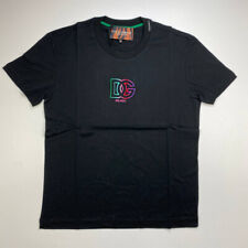 Dolce & Gabbana Logo Embroidered Black T-shirt Short Sleeve picture