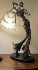 ARTMAX  27” Tall Table Lamp Hand Painted Boho Statue Sculpture picture