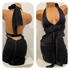 Dolce & Gabbana Black Halter Neck Open Back Dress Xs , S picture