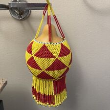 Vintage Native Indian/ African? Beaded Gourd Folk Art Tribal picture