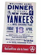 Welcome home dinner New York Yankees vintage Friday evening 18th April 1958 picture