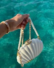 Chanel Clam Shell 2way Chain White Hand Bag Crossbody Clutch VIP Gift picture
