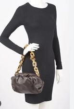 BOTTEGA VENETA  “ THE CHAIN “ Pouch BROWN Leather Shoulder Bag SLIGHTLY USED picture