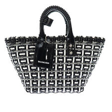 Balenciaga Bistro Xs Vinyl Basket Bag 671342 Black Brand Old Clothes Aa 2310 picture