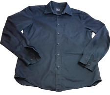 A/X Armani Exchange Button Up Long Sleeve Dress Shirt Black Sz L picture