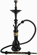 KHALIL MAMOON KM BLACK ERS LARGE SIZE HOOKAH SHISA NARGUILE 32 INCHES TALL picture