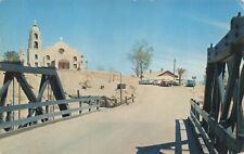 Postcard AZ Fort Yuma Mission Automobiles Bridge Territorial Prison Spanish picture