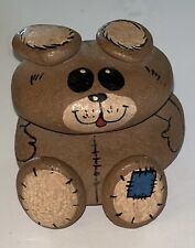 Vintage Stoney Maloney’s Ruane Manning 1973 Stitched Rock Art Painted Teddy Bear picture