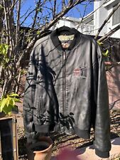 Harley Davidson Black Leather Jacket Pacific Hawaii 2XL picture