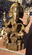 vintage bronze Ganesh 11” statue 6.4 lbs picture