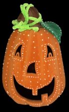 VTG Avon Halloween Pumpkin Light Up Fiber Optic Fuzzy Jack O Lantern 2002 Read picture