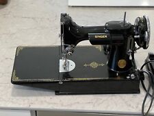 Singer 221 Featherweight Sewing Machine with Accessories & Case 1937 WATCH VIDEO picture