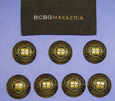 7 BCBG MAXAZRIA DOME SHAPE DARK BRONZE SOLID METAL BLAZER BUTTONS GOOD USED COND picture
