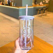 NEW Starbucks China 2023 Summer Nature PurpleTriangle 16oz Glass Cup Tumbler picture
