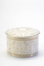 Versace Rare Medusa Gala Round Lidded Porcelain Box White Gold picture