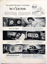 Vintage Print Ad RCA Victor Clock Radios Original 1956 picture