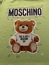 Moschino Couture polyester toy bear with safety pins t shirt Large green soft picture