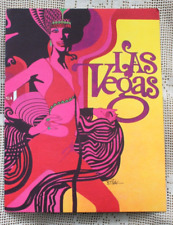 Vtg Early 1970's Psychedelic Bob Peak Art 1st Class TWA Airline Menu Las Vegas picture