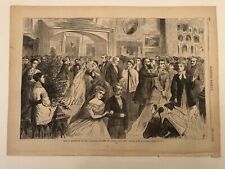 1868 Harpers Antique Print Reception At The National Academy Of Design #111722 picture