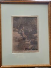 Edward Curtis 1924 photogravure, On The Merced- Southern Miwok,  REDUCE picture