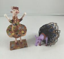 Mini Moos Cow Figurines Westland Cow Parade Lot of 2 Fancy Lady Cows picture
