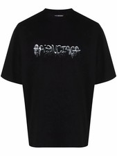 BALENCIAGA Graffiti Logo Printed Crew Neck T-shirt Black *NWT 100% Authentic* picture