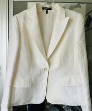 ESCADA Blazer Jacket Neutrals Embroidered Accent Size: US 12, DE42 Ret $1200.00 picture