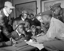 Tuskegee Airmen During a Briefing - African American Fighter Group Black History picture