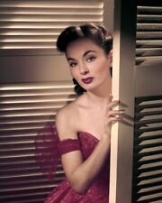 Ann Blyth Sexy Off Shoulder red dress Glamour Pose 8x10 Color Photo picture