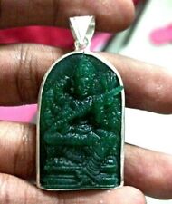 Goddess Saraswati Australian Green Jade Gemstone pendant Antique Handicrafts picture