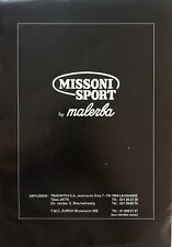 1985 MISSONI SPORT Magazine Print Ad Textil Review German Magazine picture