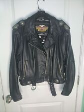 90s Harley Davidson Woman’s Leather Jacket XL picture