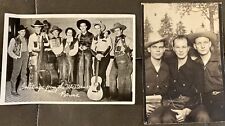 1930s Photos of a Cowboy Band with Guitar Accordion Bass And Photo Of 3 Cowboys picture