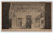 c1930's JM Heinold First Last Chance Bar Oakland CA Jack London Beer Postcard picture