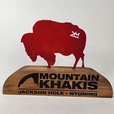 Mountain Khakis Store Display Red Buffalo Metal Wood Jackson Hole Wyoming picture