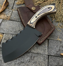 SHARD™ CUSTOM HAND FORGED Steel HUNTING Multipurpose MEAT CLEAVER Knife W/SHEATH picture