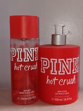 PINK Victoria's Secret HOT CRUSH 8.4oz Fragrance Mist and 16.9oz Body Lotion picture