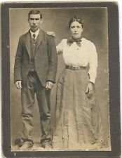 Early 1900s Photograph on Thick Card Stock Man and Woman Surname Dry and Teorek picture