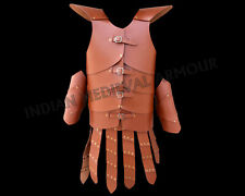 Men's Genuine Leather Body Armor with Bracers Warrior Cosplay LARP picture