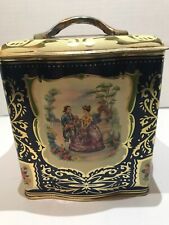 Vintage Britannia Toffee Courting couple Motif Blue & Gold Collectable Tin picture