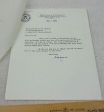 J Edgar Hoover FBI Department of Justice 1964 letter typed signed autograph picture
