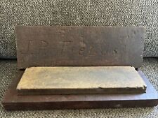 Vintage J.P. Fields Sharpening  Stone 7.5” With Wood Box 1/1 On eBay picture