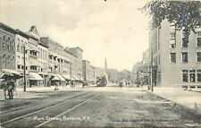 Postcard 1907 Batavia New Year Main trolley railroad Worthington NY24-4676 picture